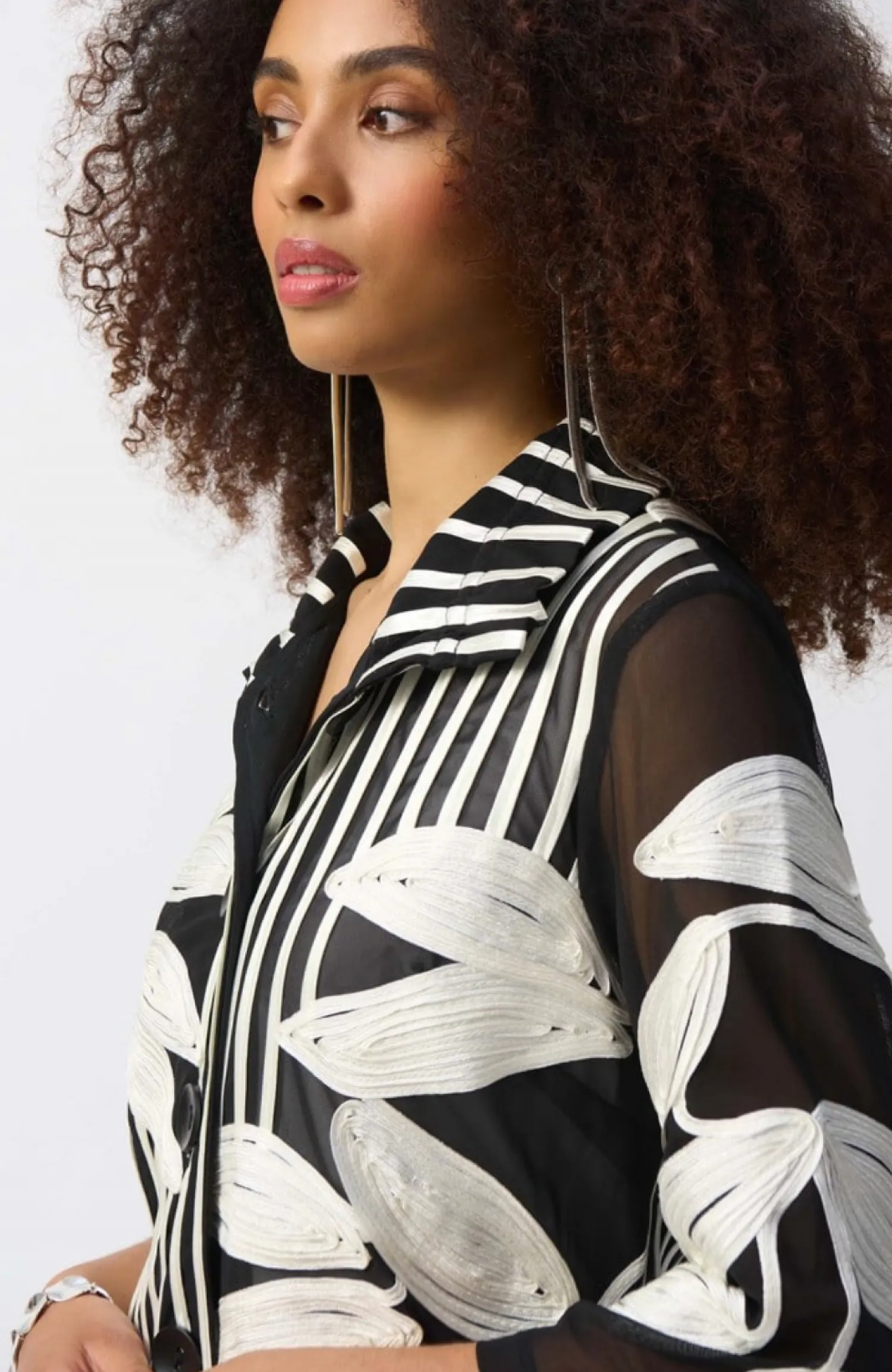 Outlet Mesh and Satin Soutache Jacket - JR67 Coats & Jackets