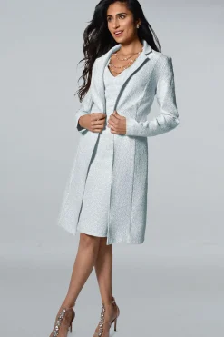 New Metallic Knit Cocktail Set - Blue - FL92 Weddings & Events