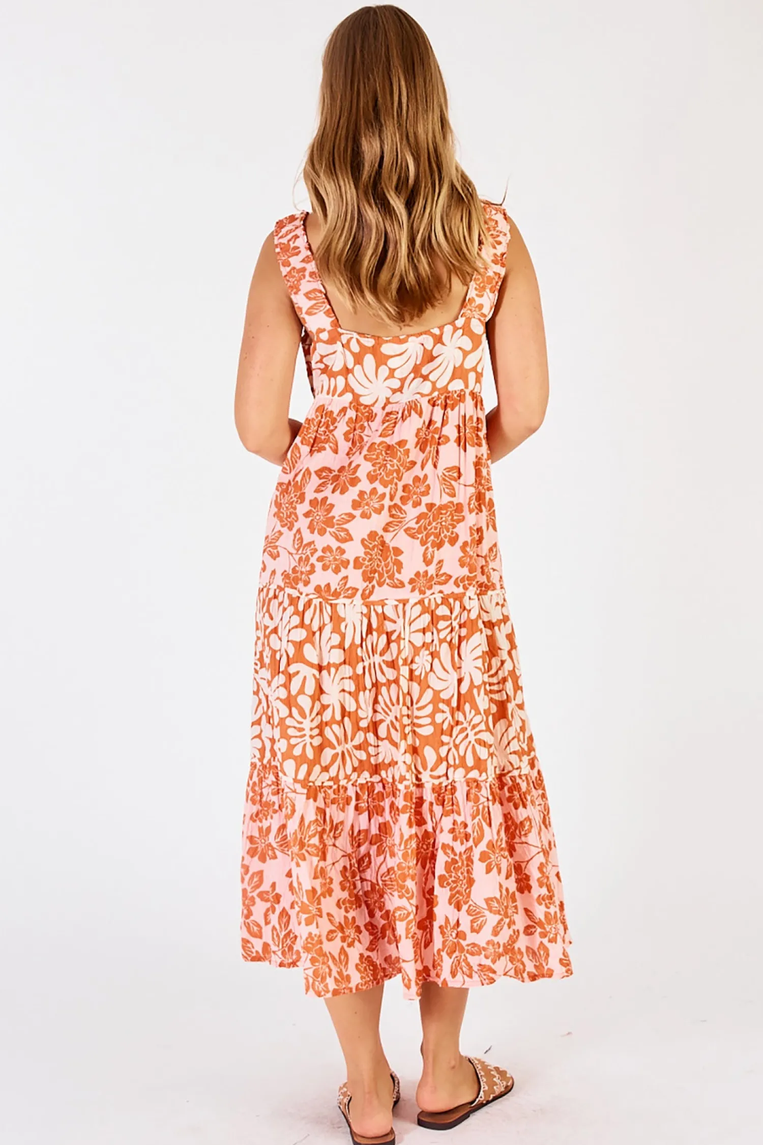 Sale Mia Sundress - Apricot - LL18 Dresses
