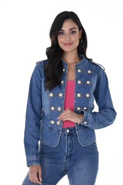 Online Military Denim Jacket - FL41 Coats & Jackets