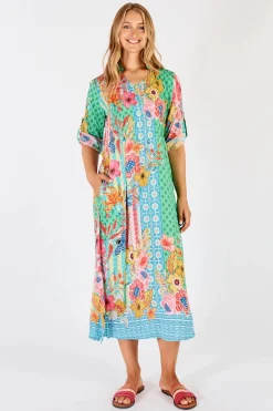 Sale Miranda Midi Dress - Sea - LL7 Dresses