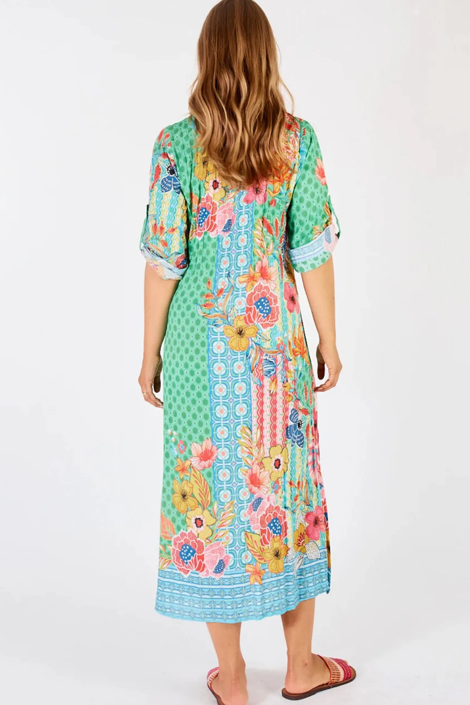 Sale Miranda Midi Dress - Sea - LL7 Dresses