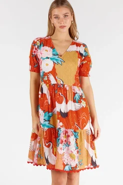 Discount Mitzuki Dress - Red - LL42 Dresses