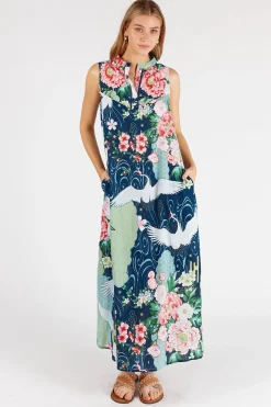 Outlet Mitzuki Maxi Dress - Navy - LL43 Dresses