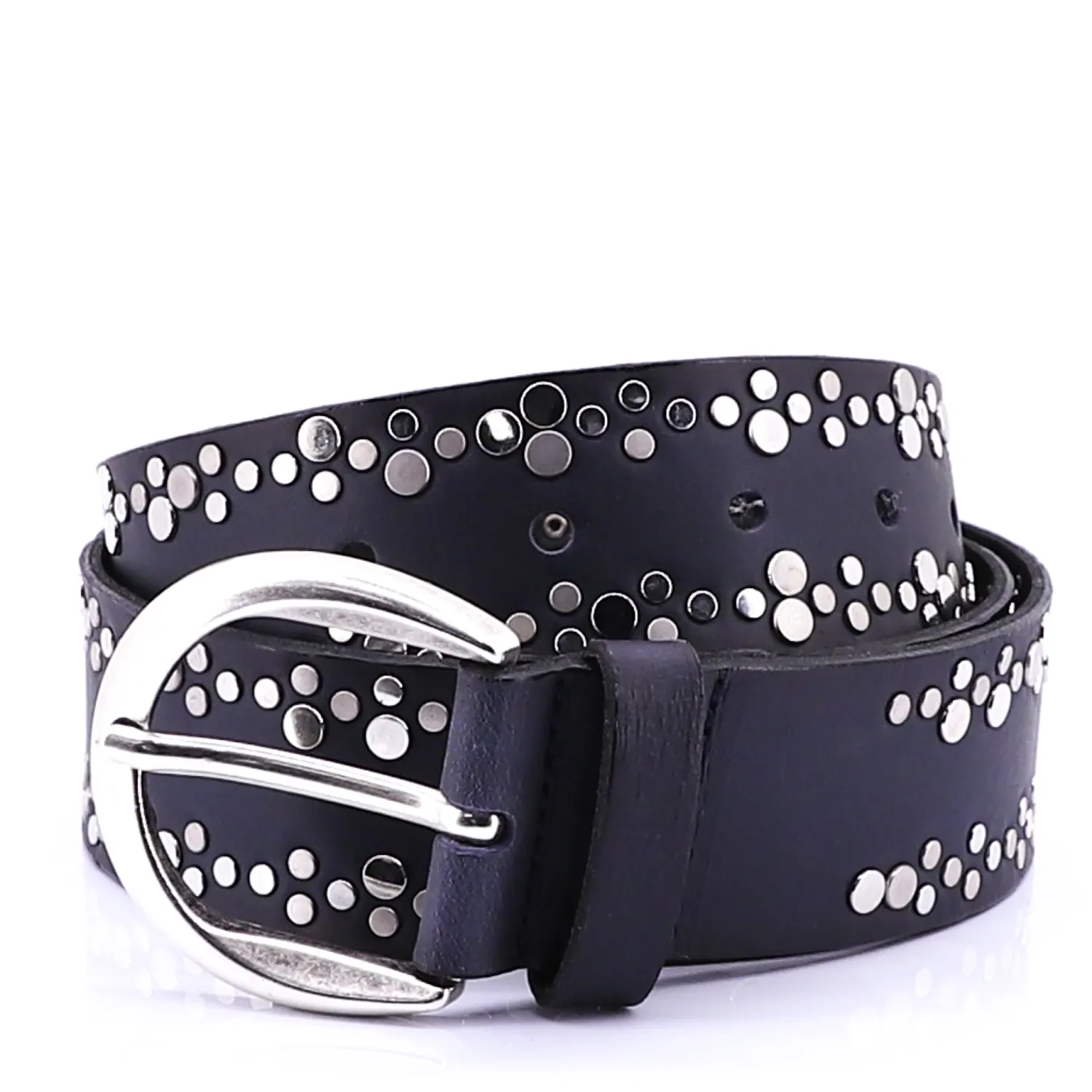 Online Mixed Rivets & Buckle Belt | Navy Belts