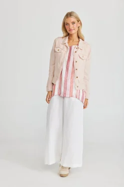 New Monza Jacket - Peony - TS1 Linen Lovers