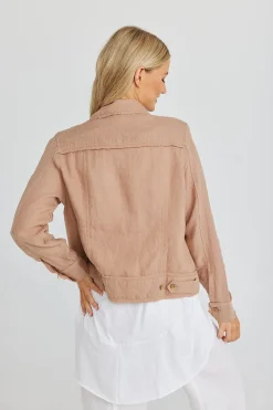 Hot Monza Jacket - Saddle Brown - TS1 Linen Lovers