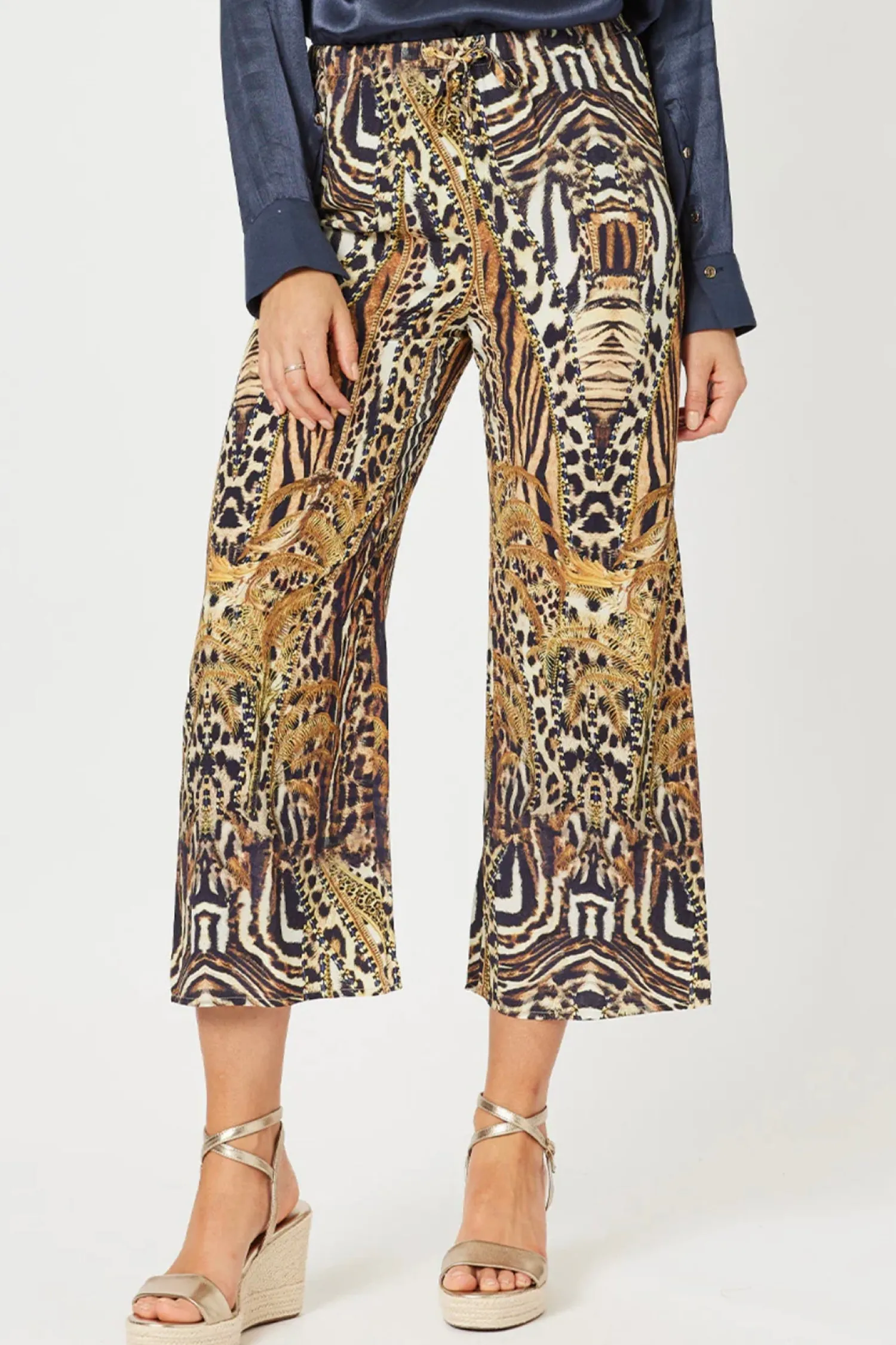 Sale Morocco Print Pants - Animal - HV31 Ladies Pants