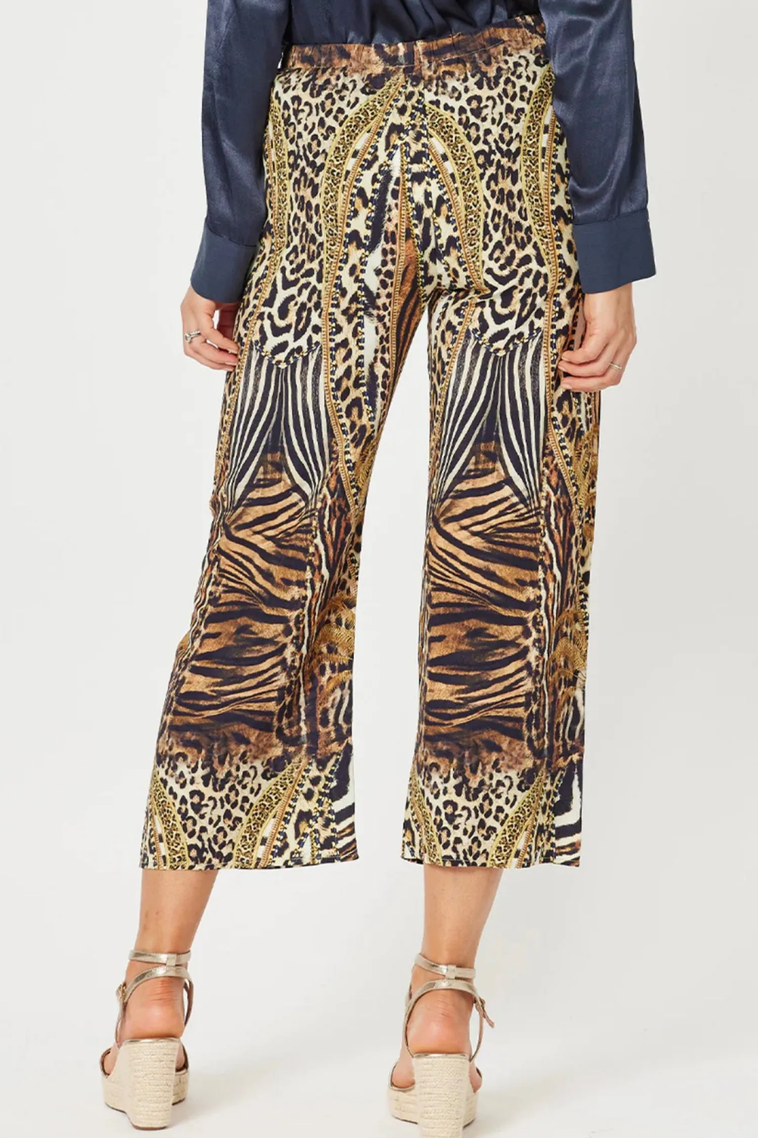 Sale Morocco Print Pants - Animal - HV31 Ladies Pants