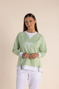 Best Naya Zip Sweat - Soft Green- TT54 Activewear
