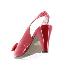 Outlet NEXUS Sling Back Patent Leather Shoe - Red Heels