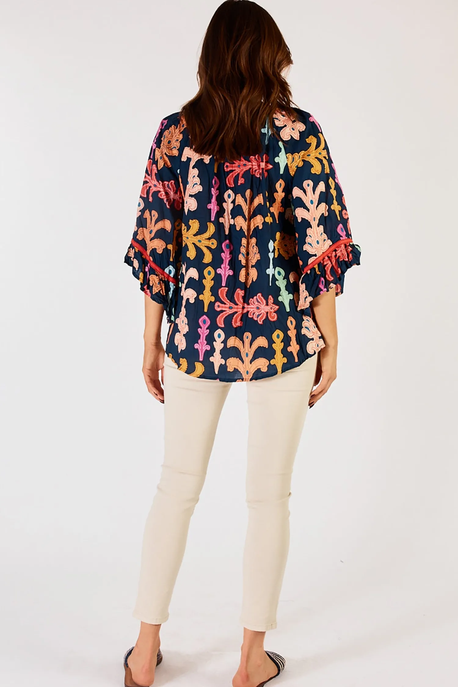 Discount Olivia Top - Navy - LL3 Shirts & Tops