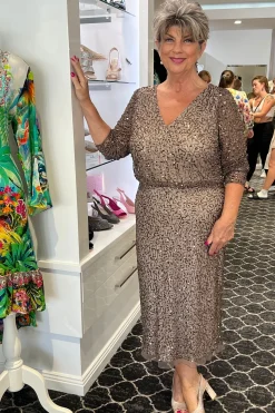 Sale Olympia Sequin Dress | Pewter | JH2 Weddings & Events