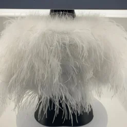 Best Ostrich Feather Shrug - White - FI2 Feather Wraps