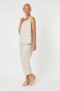 New Patio Stripe Tank - Natural - GS12 Shirts & Tops