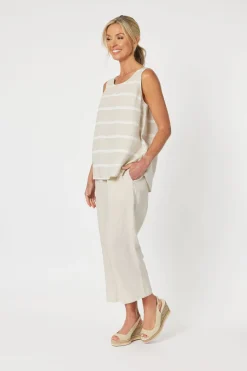 New Patio Stripe Tank - Natural - GS12 Shirts & Tops