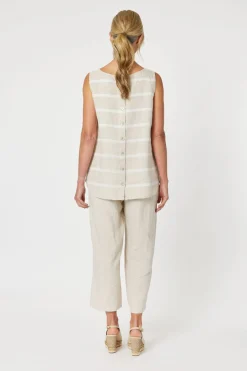 New Patio Stripe Tank - Natural - GS12 Shirts & Tops