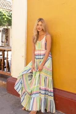 Hot Patricia Dress - Bright Multi -M8 Dresses