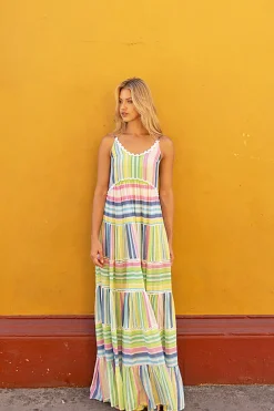 Hot Patricia Dress - Bright Multi -M8 Dresses