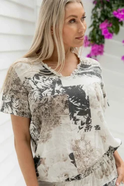 Sale Pavia Top - Sand - IC30 Linen Lovers|Shirts & Tops