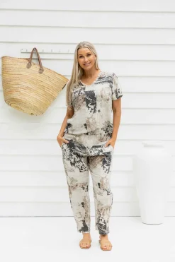 Sale Pavia Top - Sand - IC30 Linen Lovers|Shirts & Tops