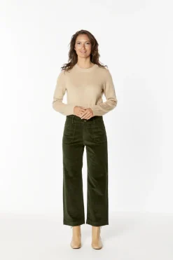 Penrith Corduroy Pant - Olive - NLJ32 Ladies Pants