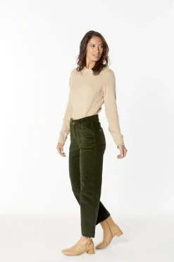 Penrith Corduroy Pant - Olive - NLJ32 Ladies Pants