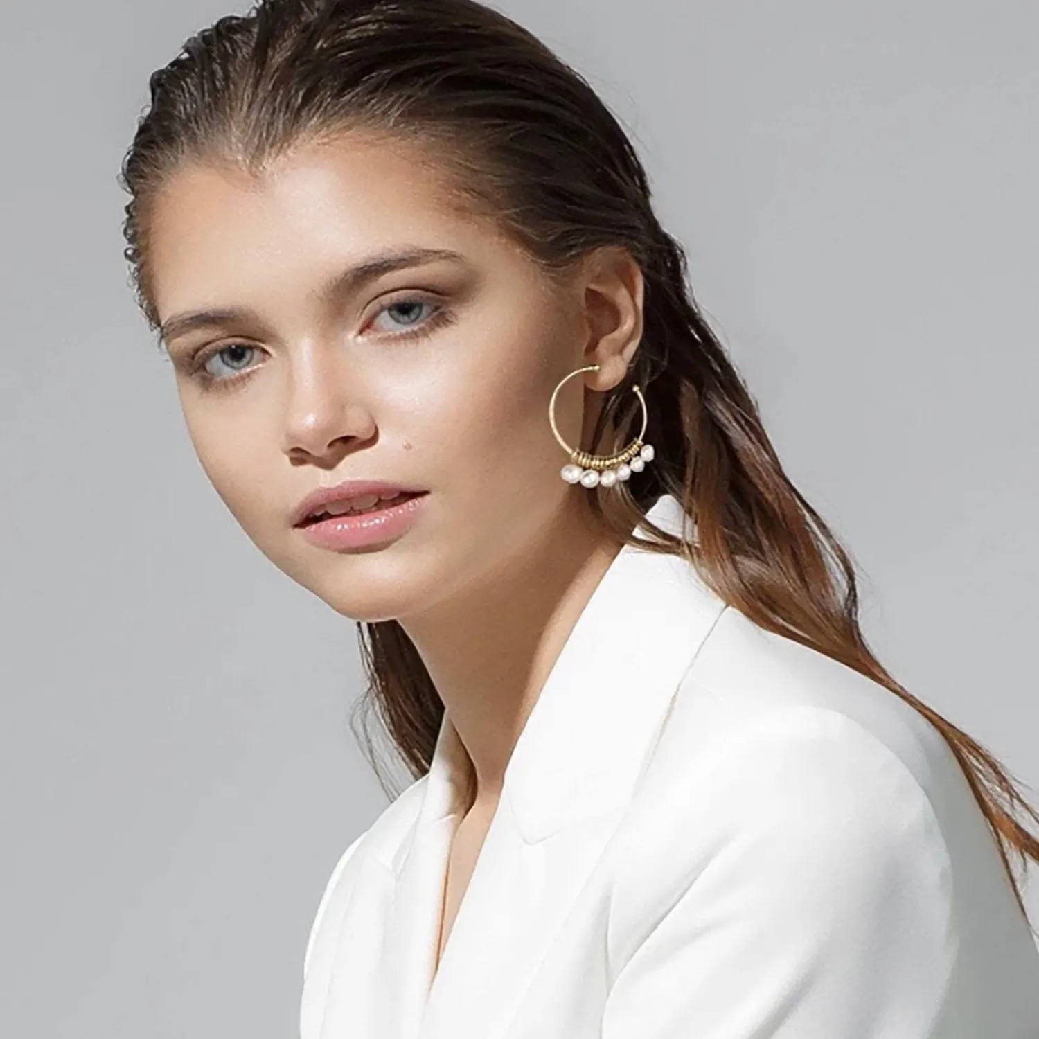 Clearance Pia Laura Freshwater Pearl Hoop Jewellery