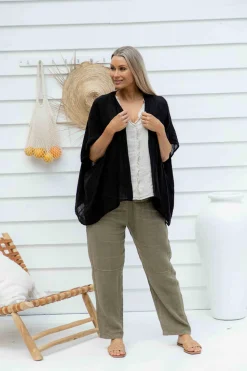 Pisa Jacket - Black - IC44 Linen Lovers|Coats & Jackets