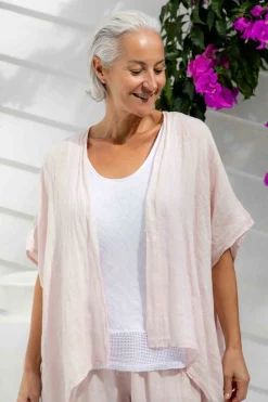 Sale Pisa Jacket - Blush - IC44 Linen Lovers|Coats & Jackets