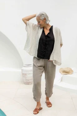 Online Pisa Jacket - Sand - IC44 Linen Lovers|Coats & Jackets