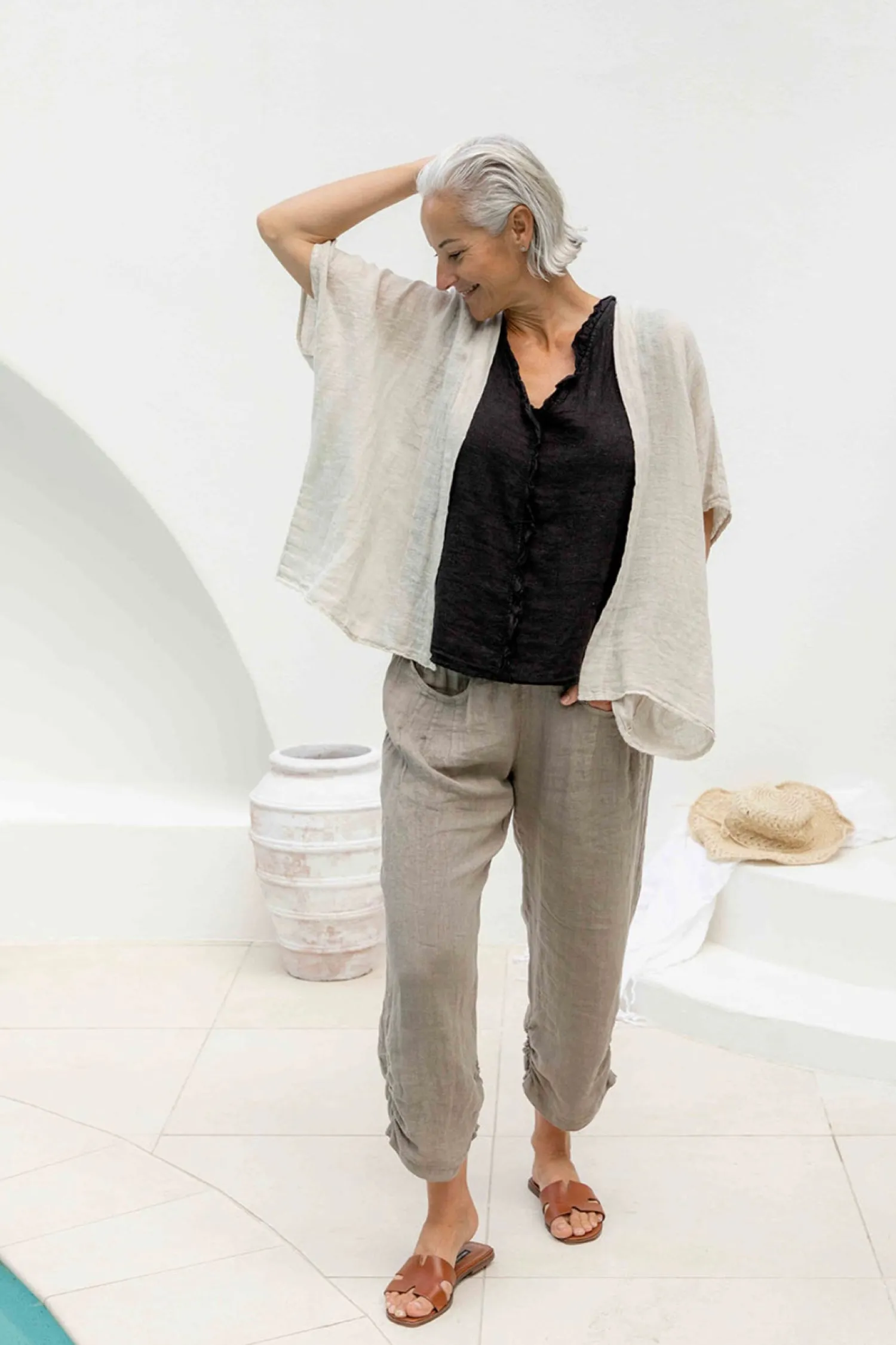 Online Pisa Jacket - Sand - IC44 Linen Lovers|Coats & Jackets