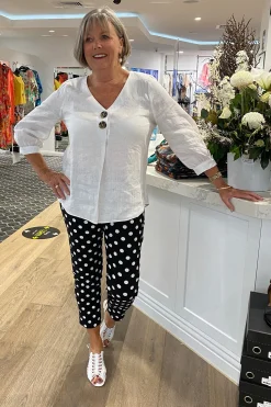 Polka Dot Print Pants | FL8 Ladies Pants
