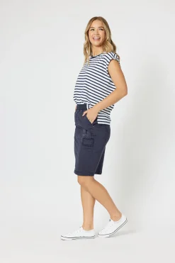 Hot Portia Denim Skirt - Navy - TZ3 Skirts