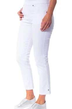 New Pull On 7/8 Jean - White - CL5 Ladies Pants