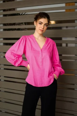 New Quinn Shirt - Hot Pink - SO8 Shirts & Tops