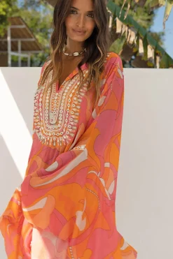 Discount Rachel Kaftan - Pink Orange - M37 Dresses