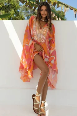 Discount Rachel Kaftan - Pink Orange - M37 Dresses