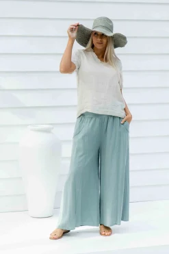 Outlet Refino Pants - Blue - IC52 Linen Lovers|Ladies Pants