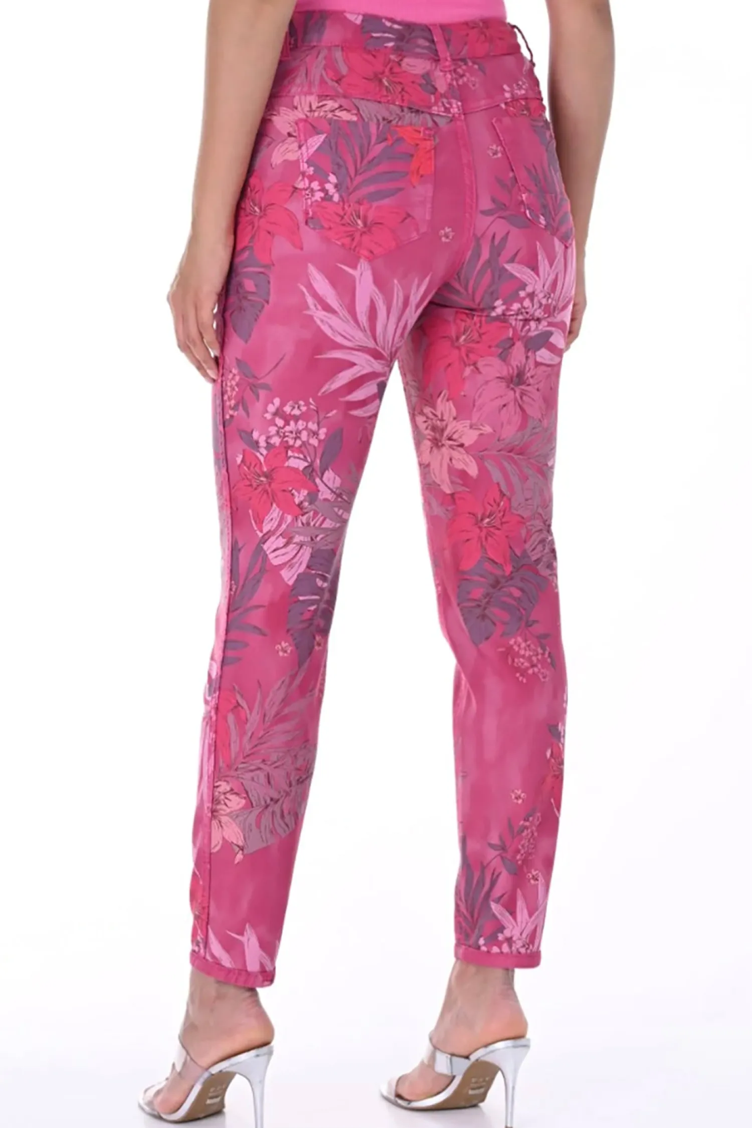 Hot Reversible Print Jean - Fuchsia - FL63 Women Women's Jeans