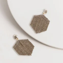 Outlet Rhinestone Waterfall Earrings - Topaz - SM1 Jewellery