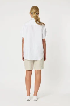 Outlet Safari Linen Shirt - White - GS16 Shirts & Tops
