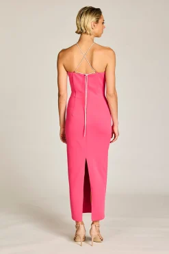 Hot Serena Diamante Dress - Hot Pink - ROM23 Weddings & Events|Dresses