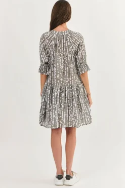 Outlet Shelly Cotton Dress - Caviar Pearl - N2 Dresses