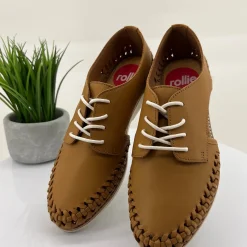 Hot Sidecut Woven Shoe | Soft Tan | RO9 Flats