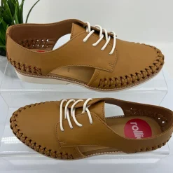 Hot Sidecut Woven Shoe | Soft Tan | RO9 Flats