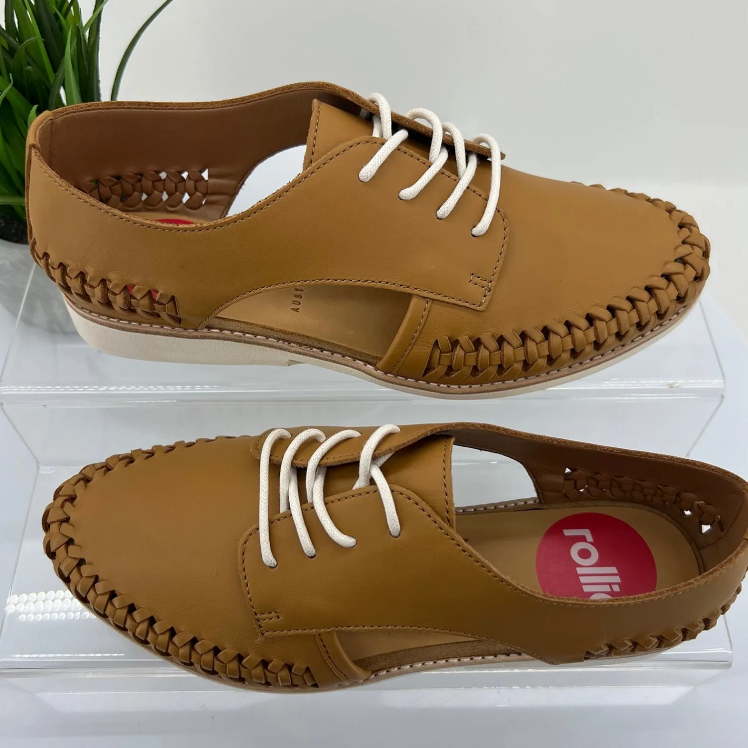 Hot Sidecut Woven Shoe | Soft Tan | RO9 Flats