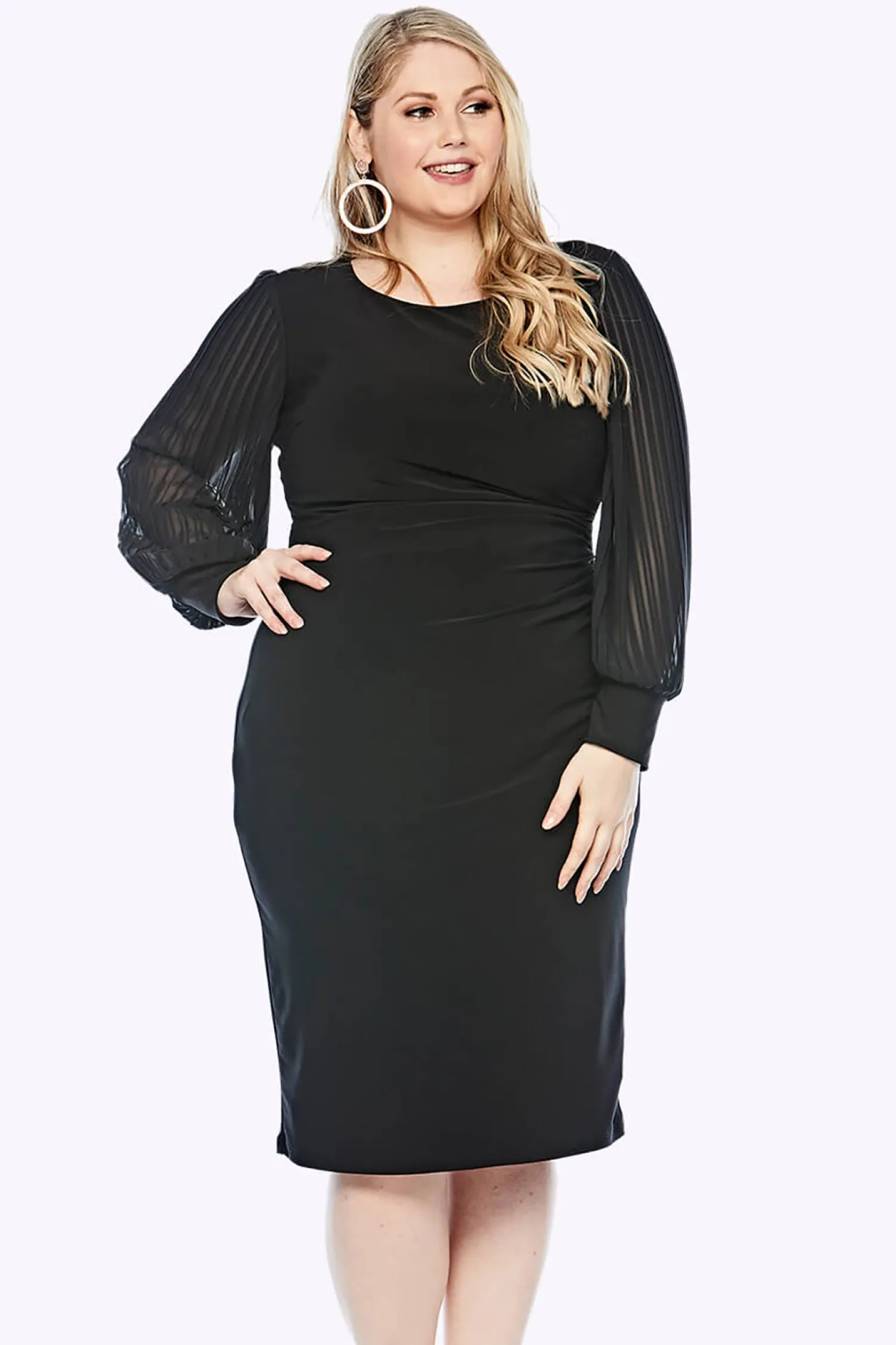 Online Silhouette Shift Dress - Black - LJ10 Weddings & Events