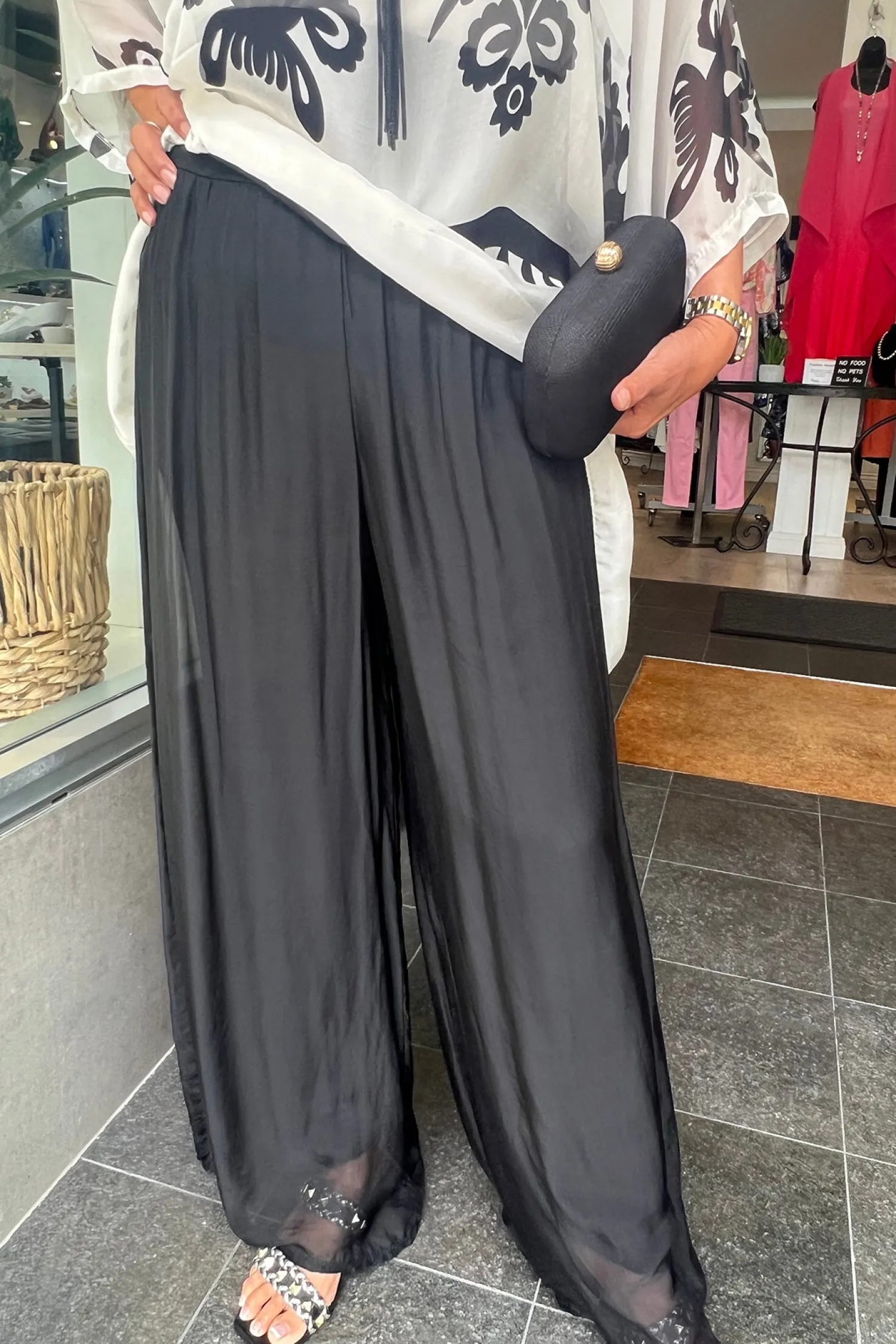Best Silk Viscose Pants - Black - CG17 Ladies Pants