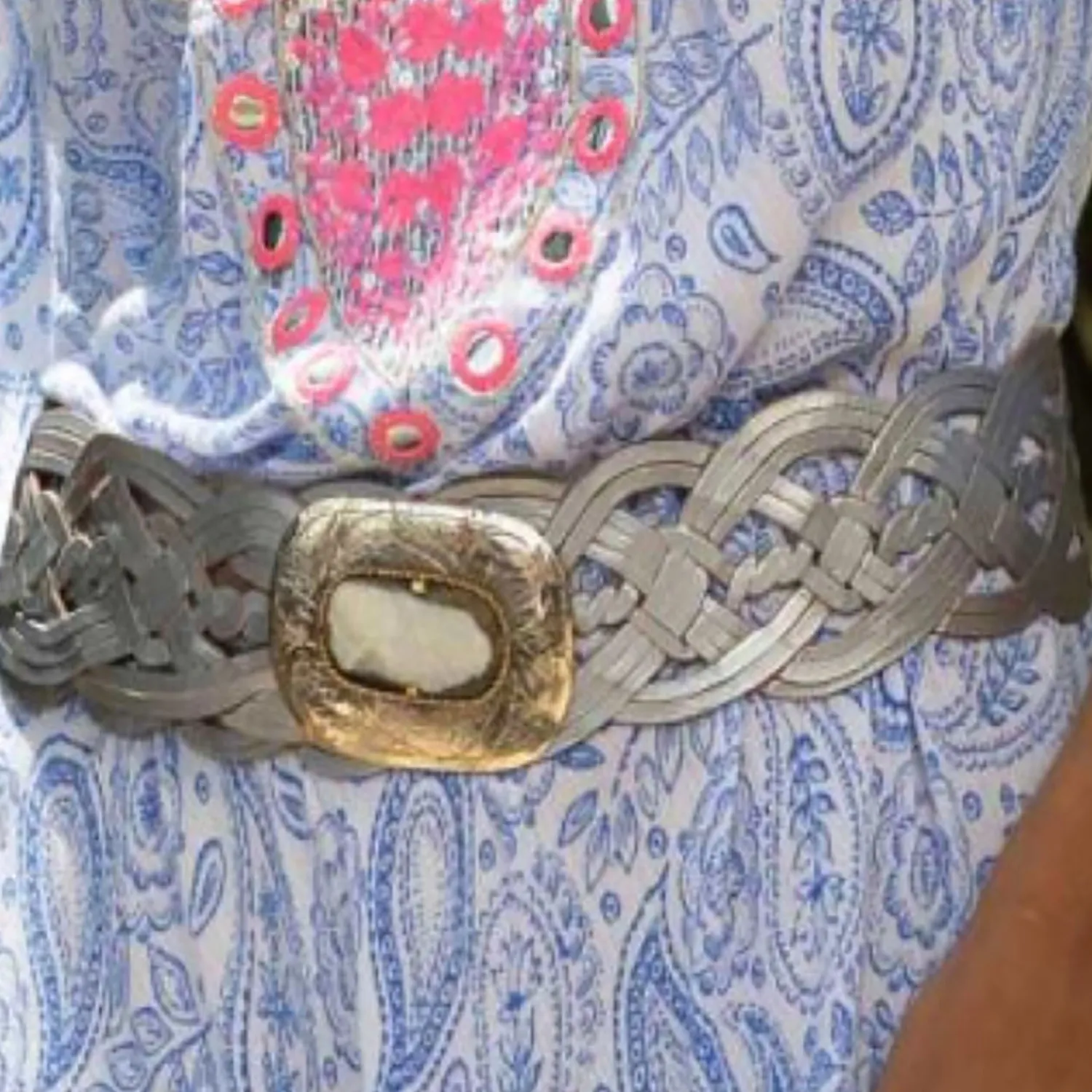 Outlet Silver Woven Belt - M55 Belts